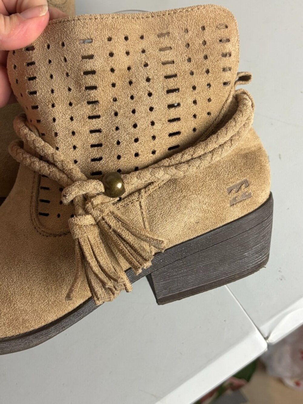 Billabong Women's Size 8.5 Nico Ankle Bootie Camel Brown Western Boho Shoes - Picture 3 of 7
